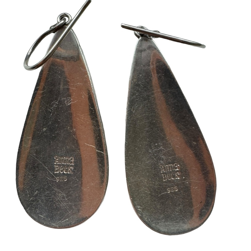 Anna Beck Sterling Silver Teardrop Dot Earrings - Picture 2 of 6